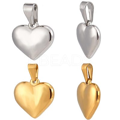 10Pcs 2 Colors 304 Stainless Steel Pendants STAS-CN0001-25-1
