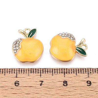 Rack Plating Alloy Crystal Rhinestone Enamel Pendants PALLOY-T091-29M-1