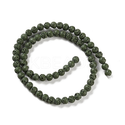 Synthetic Lava Rock Dyed Beads Strands G-H311-08A-03-1