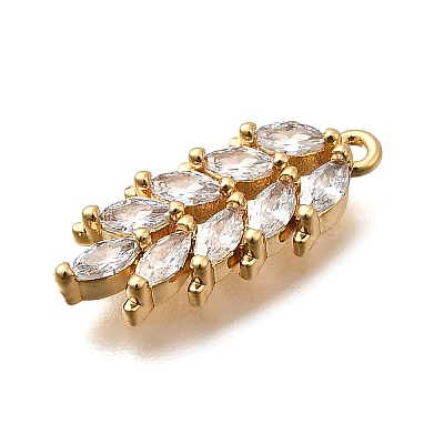 Brass Micro Pave Cubic Zirconia Pendants KK-F913-15G-1