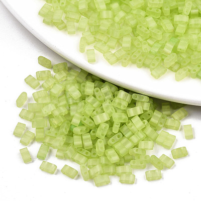 FGB 2-Hole Baking Paint Glass Seed Beads X-SEED-S031-M-SH1204FR-1
