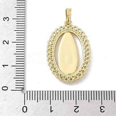 Brass Micro Pave Clear Cubic Zirconia Pendants KK-G548-16G-1
