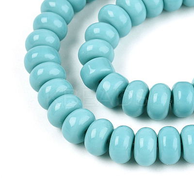 Opaque Solid Color Glass Beads Strands X-GLAA-ZX008-8mm-18R-1