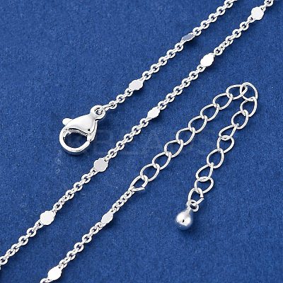 1MM Brass Cable Chain Necklace for Women Men KK-P302-02S-1