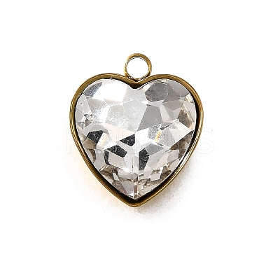 201 Stainless Steel Pendants STAS-F318-01B-G-1