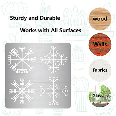 Viking Symbol Stainless Steel Cutting Dies Stencils DIY-WH0238-155-1