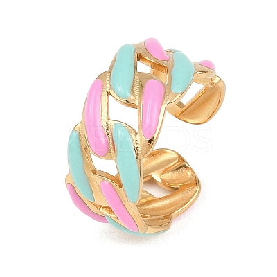 304 Stainless Steel Cuff Open Rings for Women RJEW-I113-02G-01-1