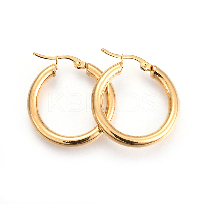 201 Stainless Steel Hoop Earrings X1-EJEW-A052-19J-G-1