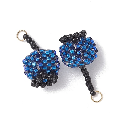 Glass Seed Beaded Pendants PALLOY-MZ01258-1