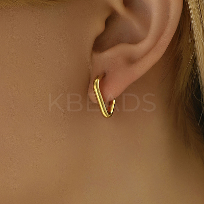 Classic Minimalist Elegant 201 Stainless Steel Hoop Earrings LS-BI8954-1-1