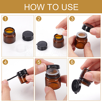 Glass Portable Cream Jar LS-MRMJ-WH0064-48A-1
