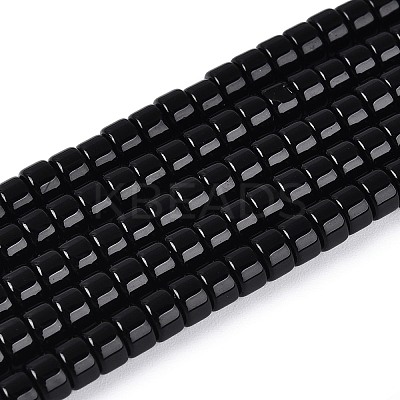 Opaque Solid Color Glass Beads Strands GLAA-N026-2x4mm-11-1
