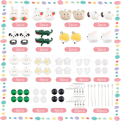 DIY Animal Dangle Earring Making Kit DIY-SC0021-54-1
