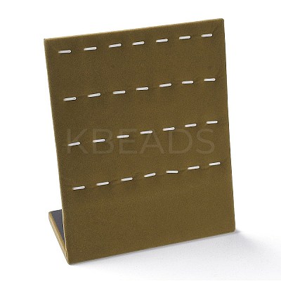 Wood Covered with Velvet Slant Back Pendants Display Stands NDIS-Q027-02A-1