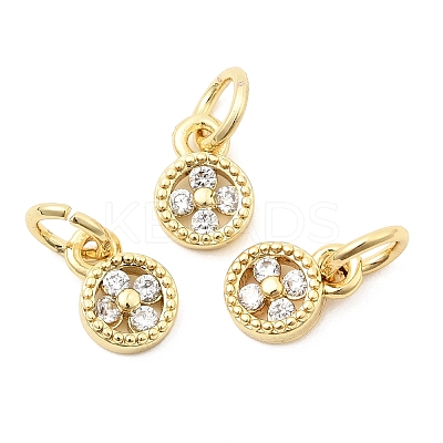 Brass Micro Pave Cubic Zirconia Pendants KK-Z147-01G-04-1