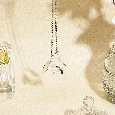 Natural Crystal Bullet Pendant Decorations HJEW-CA0001-58-1