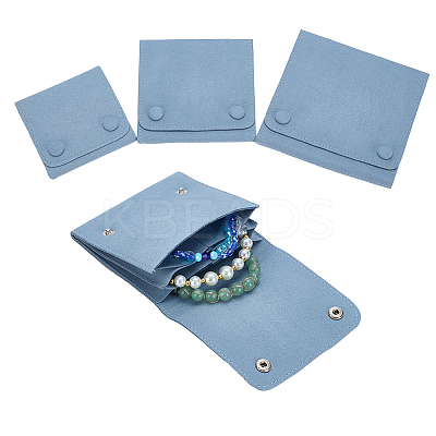 3Pcs 3 Styles Microfiber Flip Jewelry Bags ABAG-AR0001-06B-1
