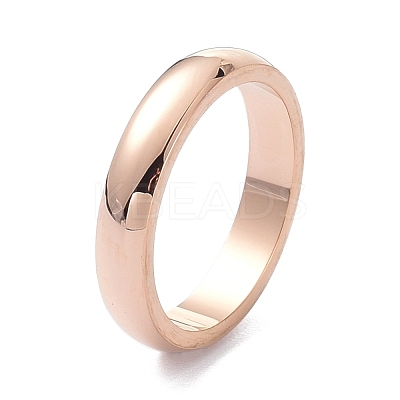 4mm Polished Plain Dome Finger Ring for Girl Women RJEW-C012-06E-RG-1