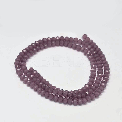 Faceted Rondelle Glass Beads Strands X-GLAA-I033-3mm-10-1