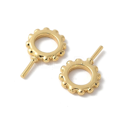 Brass Micro Pave Cubic Zirconia Peg Bails KK-D324-24G-1