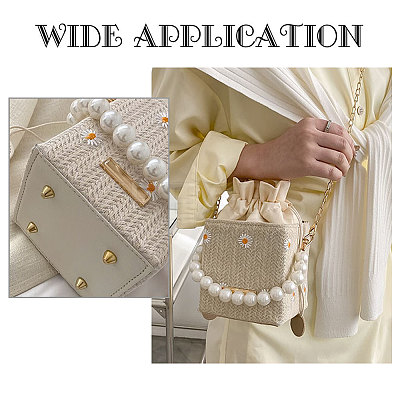 4Pcs 4 Colors Square PU Leather Knitting Crochet Bags Nail Bottom Shaper Pad DIY-PH0021-07-1