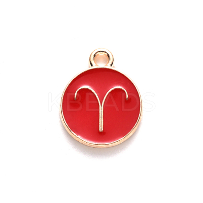 Alloy Enamel Pendants X-ENAM-S124-01A-07A-1