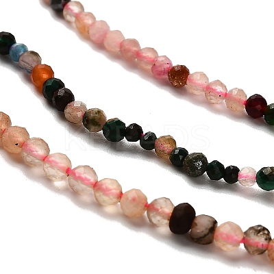 Natural & Synthetic Mixed Gemstone Beads Strands G-RM2025-A16-2mm-C-1