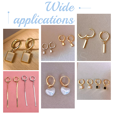 20Pcs 201 Stainless Steel Huggie Hoop Earring Findings STAS-UN0056-86-1