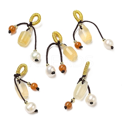 Natural Agate Pendants G-R491-07G-1