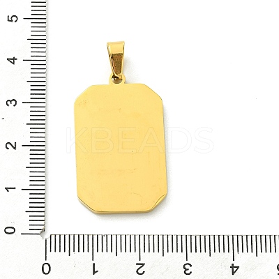 Ion Plating(IP) 304 Stainless Steel Pendants STAS-C101-08G-05-1