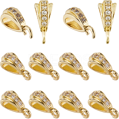 20Pcs Brass with Cubic Zirconia Pendants KK-SC0004-44-1