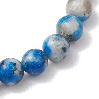 8mm Round Dyed Natural Jade Imitation K2 Stone Stretch Bracelets for Women Men BJEW-JB10494-1