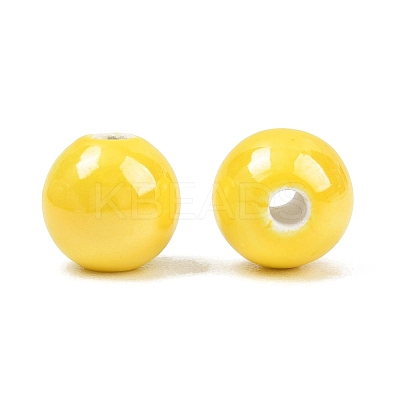 Glazed Porcelain Round Beads PORC-S489-10mm-10-1