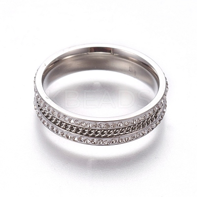304 Stainless Steel Finger Rings RJEW-E158-21P-1