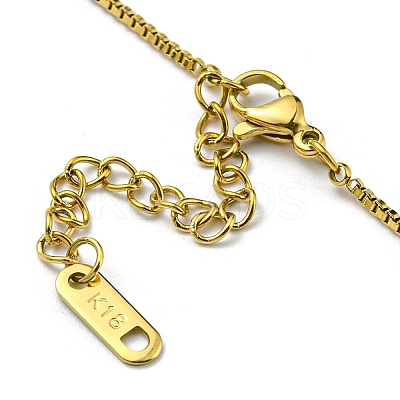 2Pcs 2 Style Plastic Oval & 304 Stainless Steel Nuggets Pendant Necklaces Set NJEW-K257-08G-1