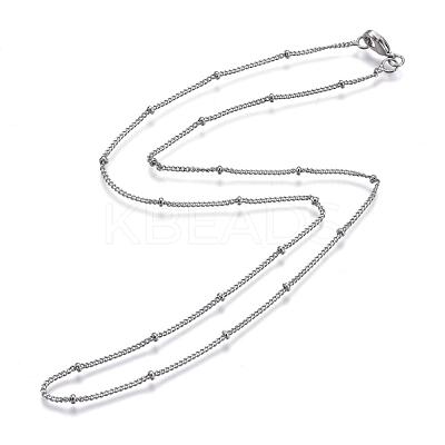 Brass Satellite Chains Necklaces NJEW-A266-58-1