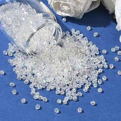 Bicone AB Color Plated Eco-Friendly Transparent Acrylic Beads LS-X-TACR-A003-4mm-22-1