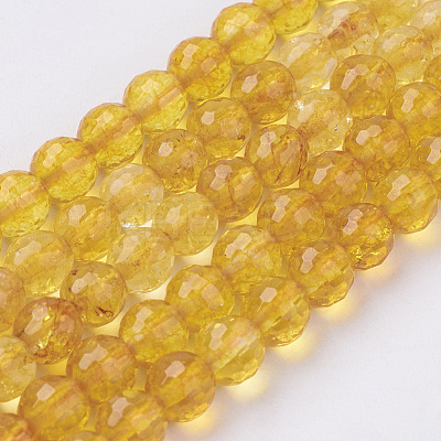 Natural Quartz Crystal Beads Strands X-G-G099-F4mm-19-1