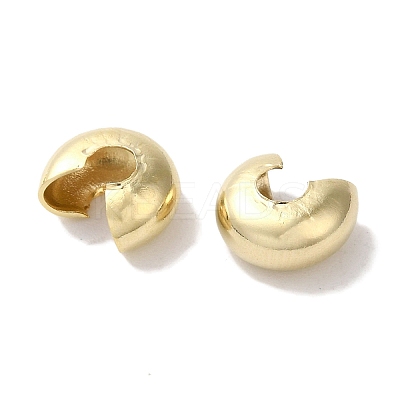 Brass Crimp Bead Cover KK-K383-07A-G-1