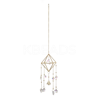 Geometric Metal Suncatchers Wall Hanging Decoration LS-HJEW-G018-01A-G-1