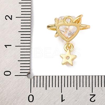 Brass Micro Pave Cubic Zirconia Pendants X-KK-U042-12G-1