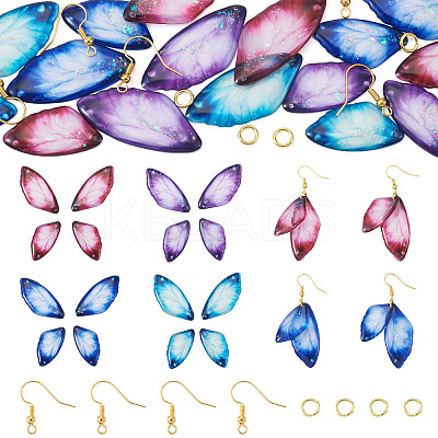 DIY Butterfly Wings Dangle Earring Making Sets DIY-TA0013-28-1