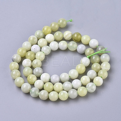 Natural Sinkiang Jade Beads Strands X-G-L538-036-6mm-1