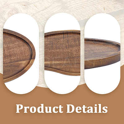 1Pc Wood Serving Trays AJEW-GF0012-47C-1