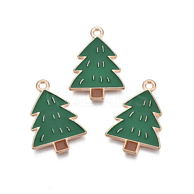 Christmas Style Alloy Enamel Pendants ENAM-Q442-66-1