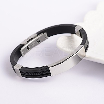 Trendy PU Leather Cord Bracelets BJEW-E260-14F-1