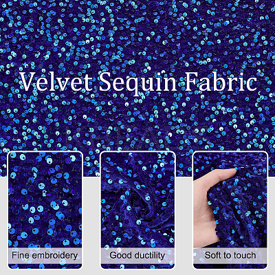 Velvet Sequin Fabric DIY-WH0430-178B-1