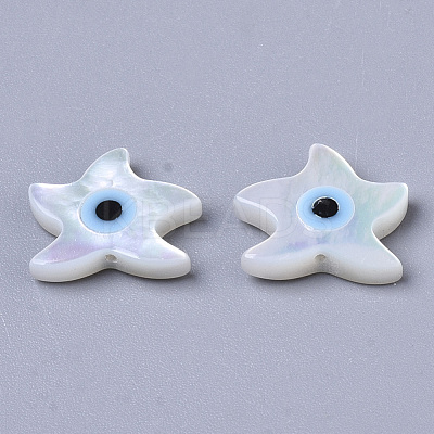 Natural White Shell Mother of Pearl Shell Beads X-SSHEL-N034-47-1