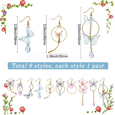 10Pair Brass Dangle Earring EJEW-SC00004-1