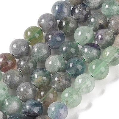Natural Fluorite Beads Strands G-P530-B04-04-1